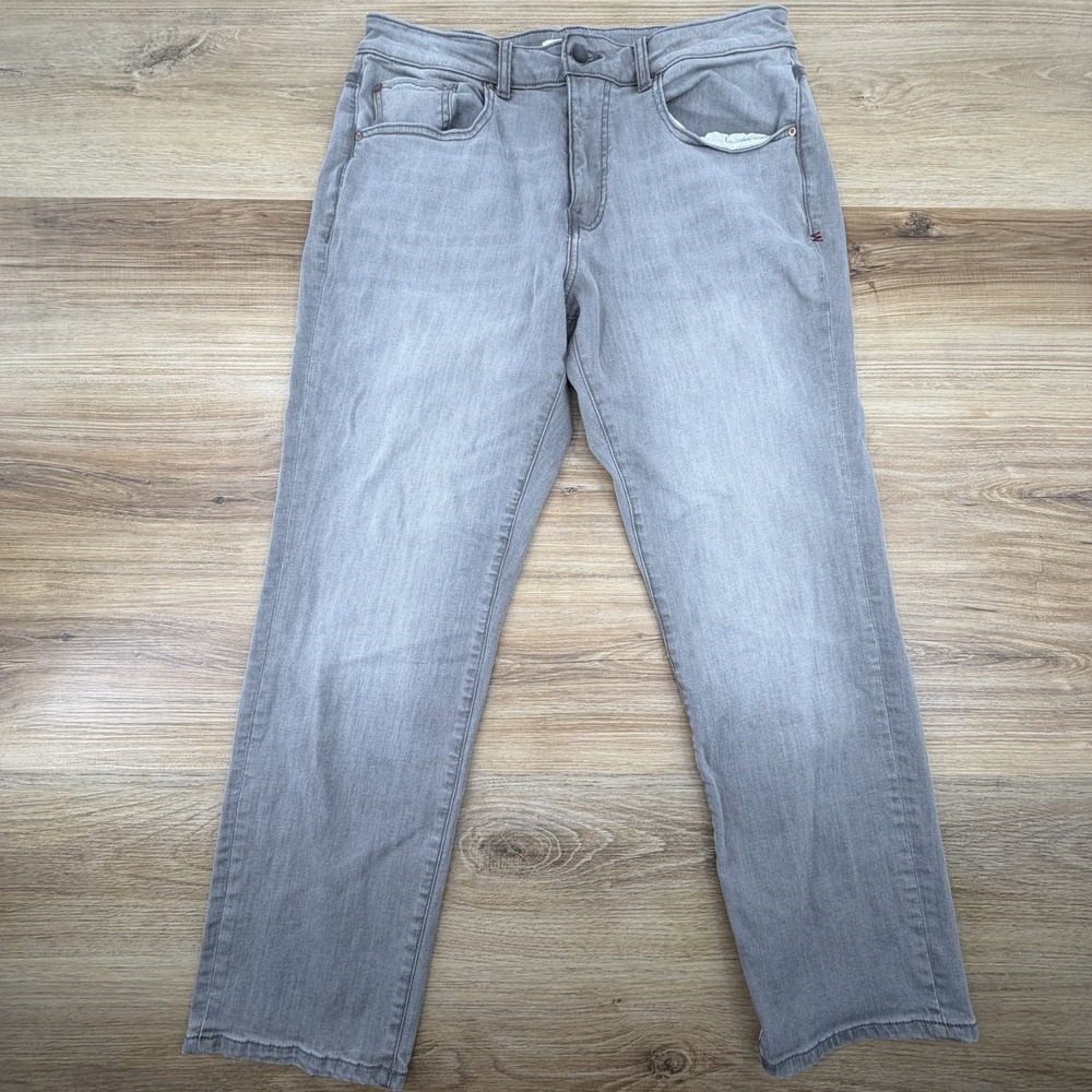 Warp + Weft Jeans Mens 34x30 Gray ORD Chicago Straight Leg‎ Stretch Denim Pants